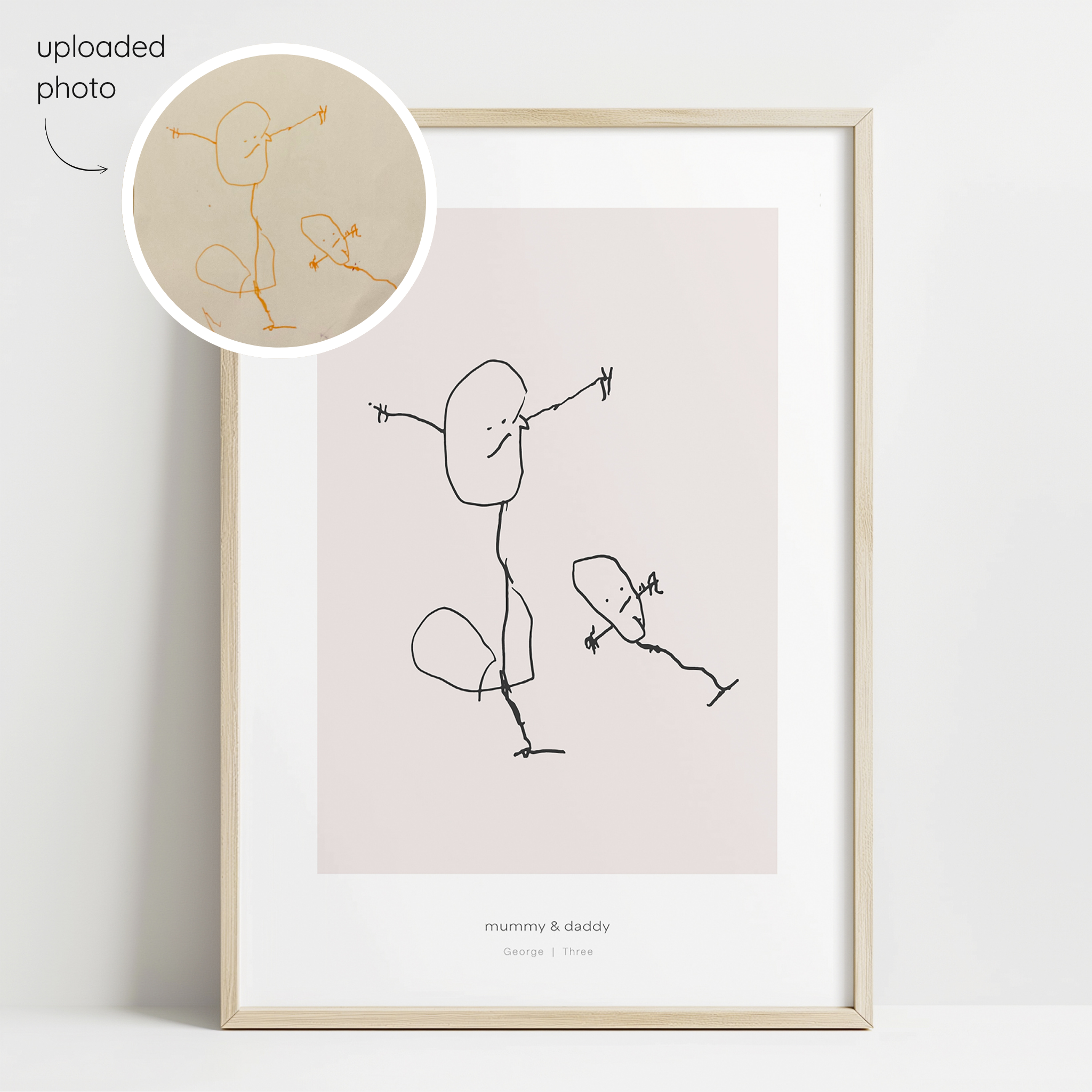 Sketchy Classic - Blush & Charcoal