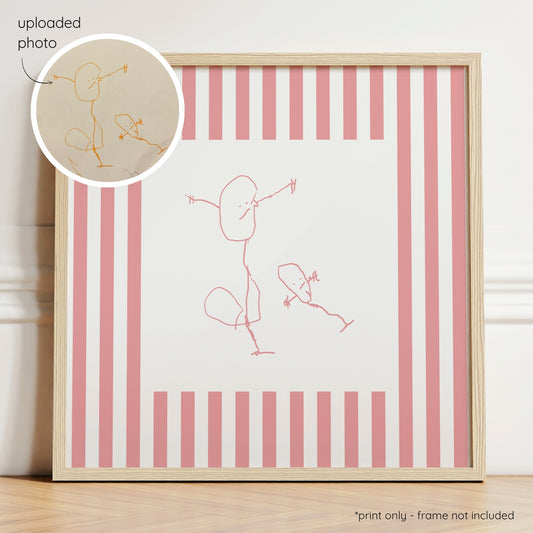Sketchy Stripes - Blush & Berry