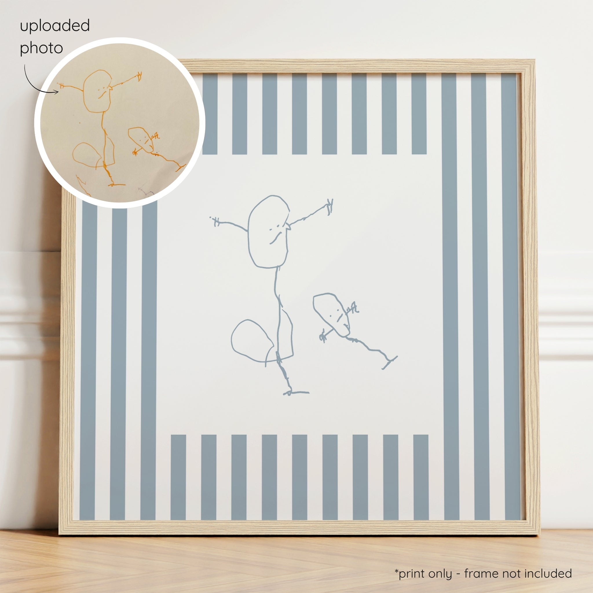 Sketchy Stripes - Ocean & Foam