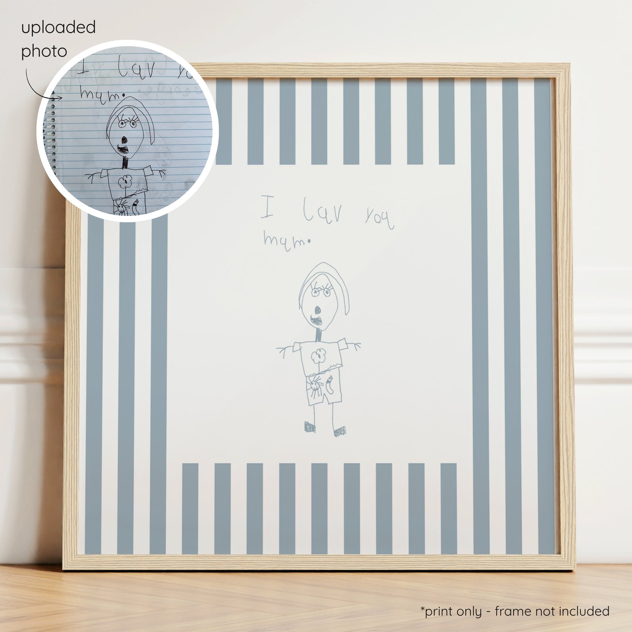 Sketchy Stripes - Ocean & Foam