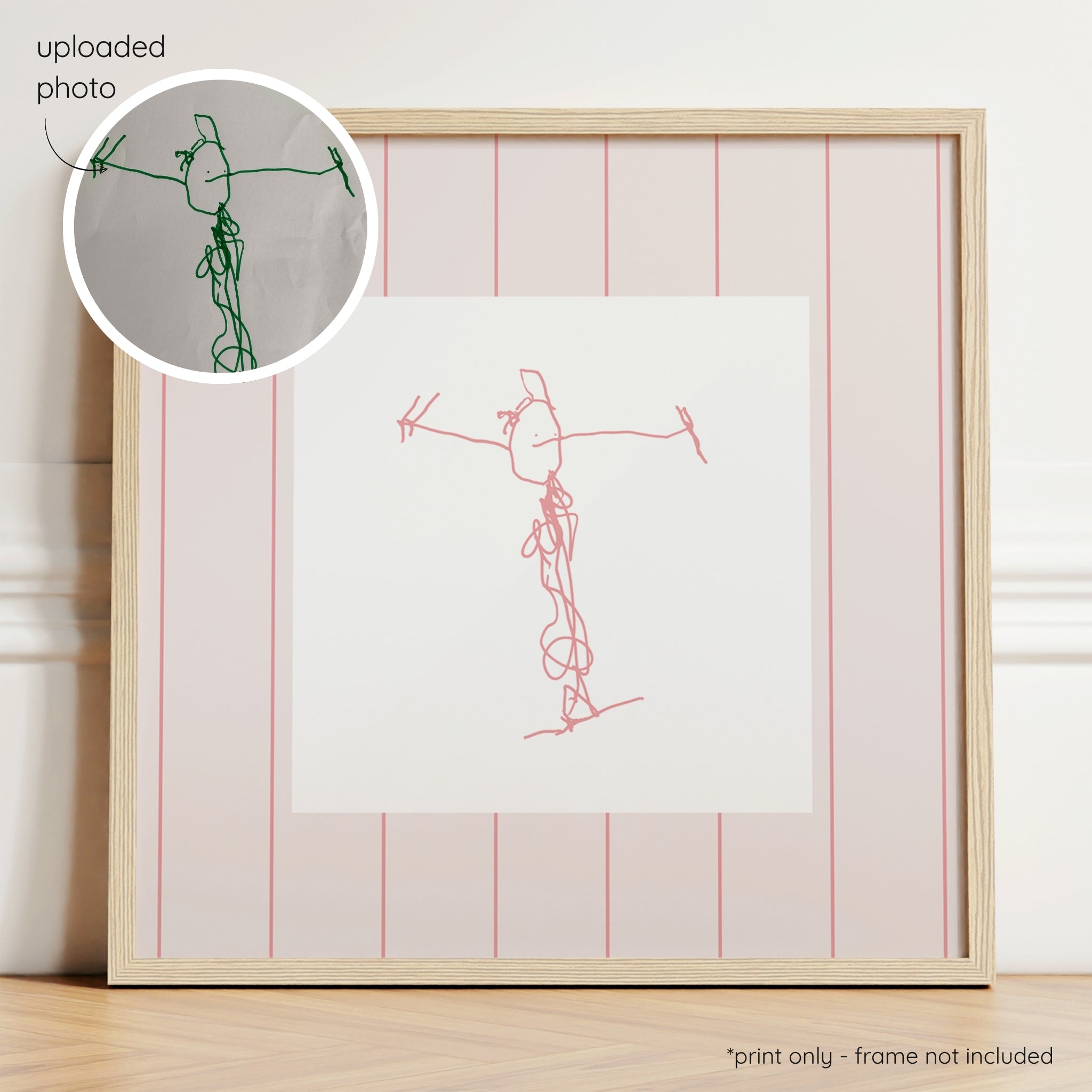 Sketchy Pin Stripes - Blush & Berry