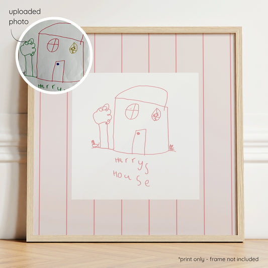 Sketchy Pin Stripes - Blush & Berry