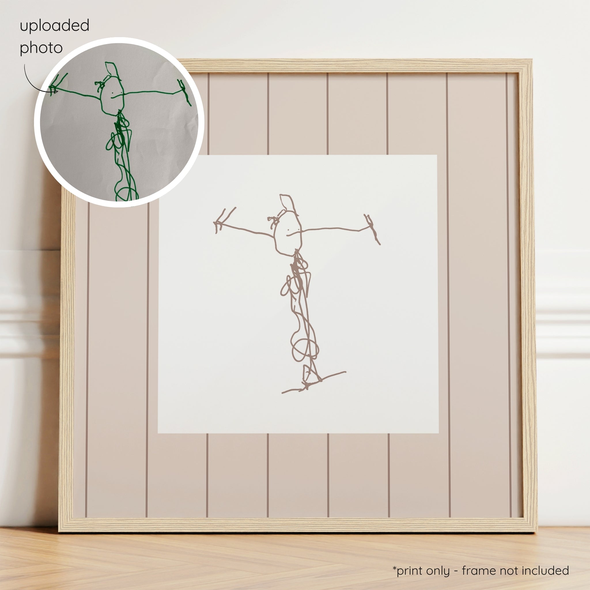 Sketchy Pin Stripes - Mushroom & Mocha