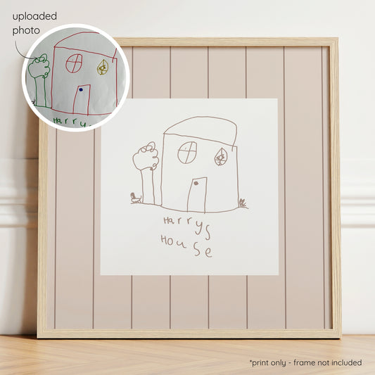 Sketchy Pin Stripes - Mushroom & Mocha