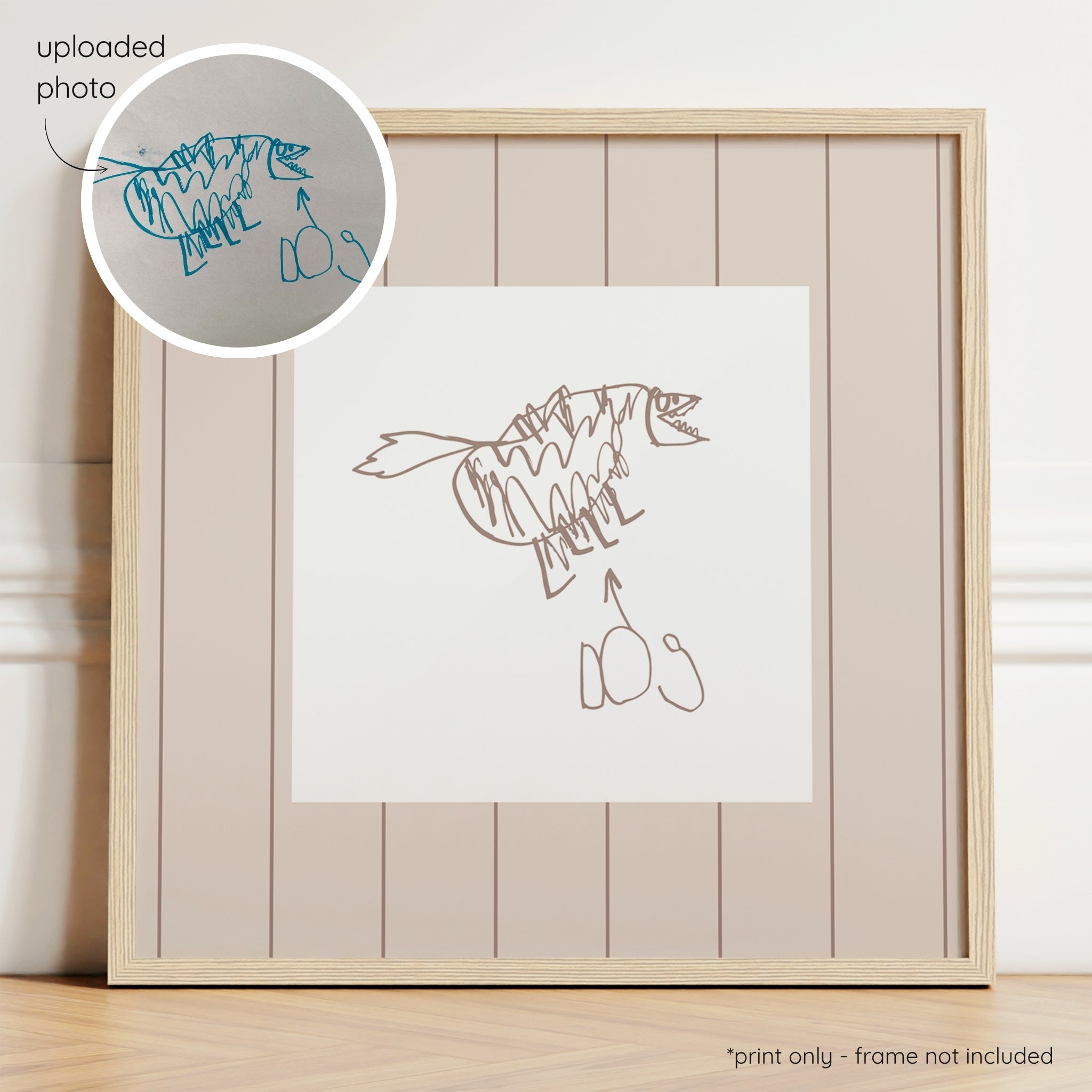 Sketchy Pin Stripes - Mushroom & Mocha