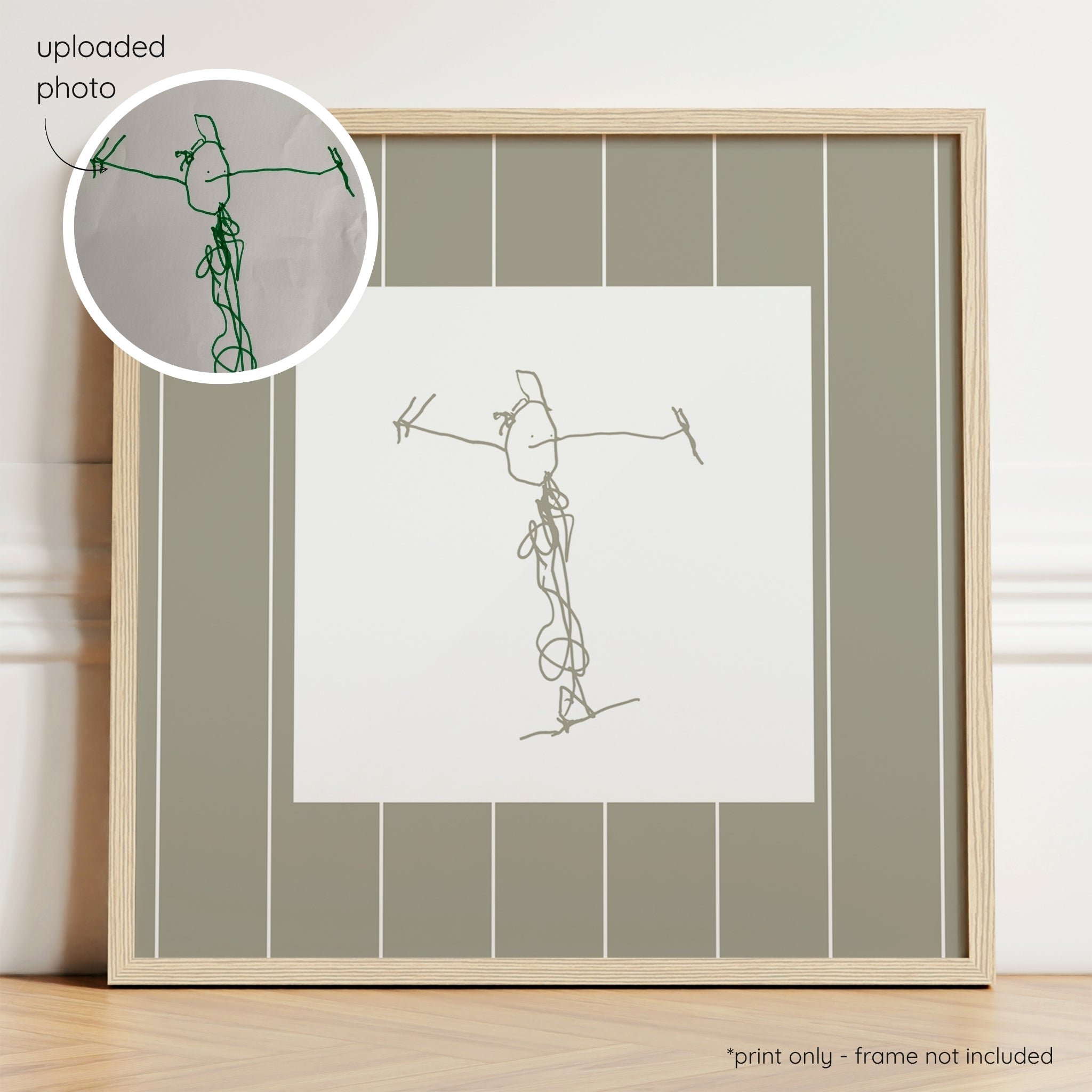 Sketchy Pin Stripes - Sage & Olive