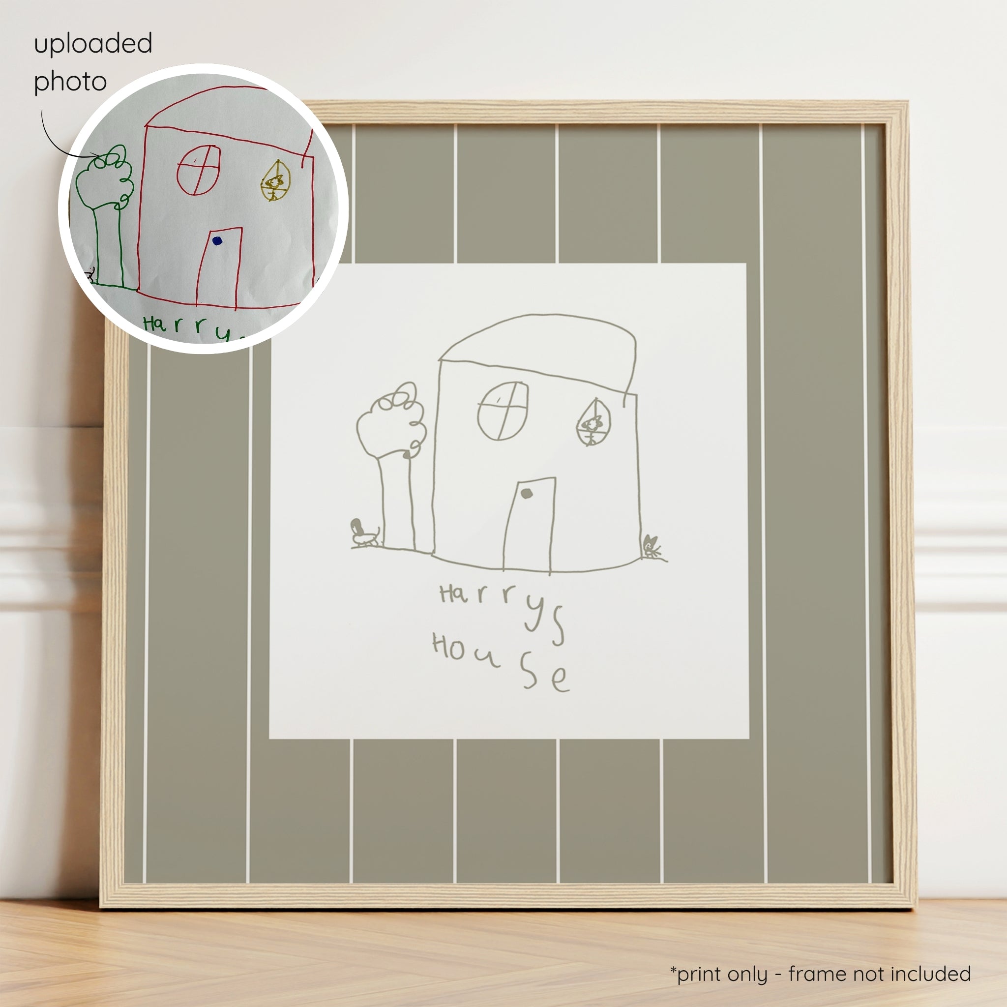 Sketchy Pin Stripes - Sage & Olive