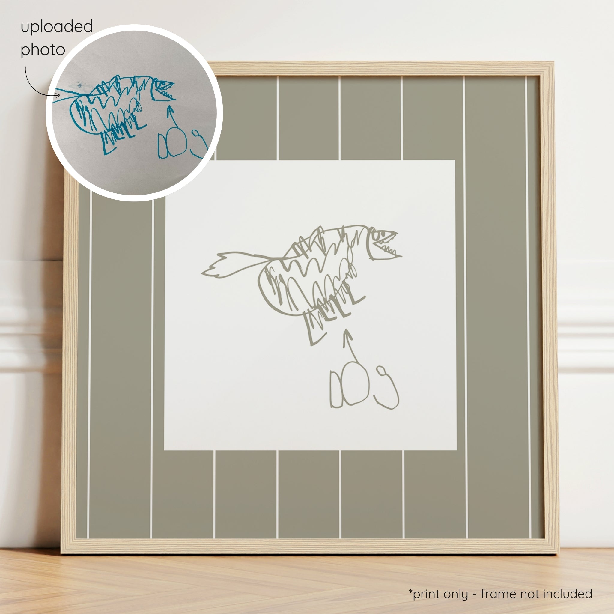 Sketchy Pin Stripes - Sage & Olive